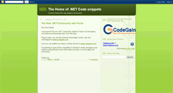 Desktop Screenshot of netcodesnippet.blogspot.com