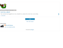Tablet Screenshot of olivehilllibrary.blogspot.com
