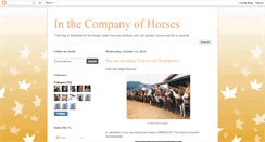 Desktop Screenshot of inthecompanyofhorses.blogspot.com