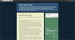 Desktop Screenshot of crazyaboutoracle.blogspot.com