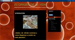 Desktop Screenshot of origendelavidawebquest.blogspot.com