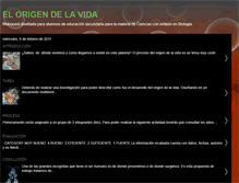 Tablet Screenshot of origendelavidawebquest.blogspot.com