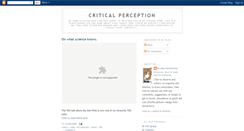 Desktop Screenshot of critical-perception.blogspot.com