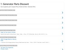 Tablet Screenshot of generatorpartsdiscount.blogspot.com