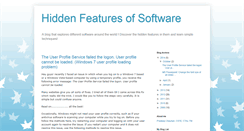 Desktop Screenshot of hidden-features-of-software.blogspot.com