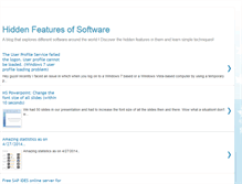 Tablet Screenshot of hidden-features-of-software.blogspot.com