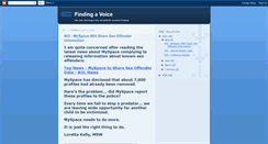 Desktop Screenshot of findingavoice2.blogspot.com