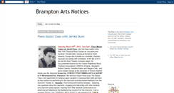Desktop Screenshot of bramptonartsnotices.blogspot.com