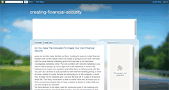 Desktop Screenshot of creating-financial-security.blogspot.com