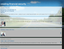 Tablet Screenshot of creating-financial-security.blogspot.com