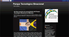 Desktop Screenshot of parquetecnologicobinacional.blogspot.com