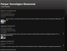 Tablet Screenshot of parquetecnologicobinacional.blogspot.com