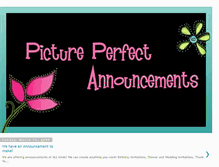 Tablet Screenshot of pictureperfectannouncements.blogspot.com