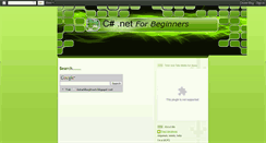 Desktop Screenshot of dotnet4beginners.blogspot.com