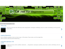 Tablet Screenshot of dotnet4beginners.blogspot.com