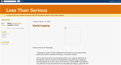 Desktop Screenshot of lessthanserious.blogspot.com