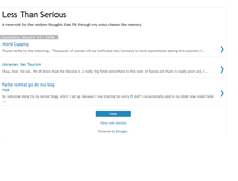 Tablet Screenshot of lessthanserious.blogspot.com