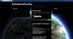 Desktop Screenshot of ninetynineplusone.blogspot.com