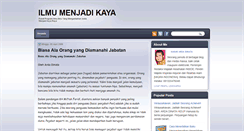 Desktop Screenshot of ilmumenjadikaya.blogspot.com