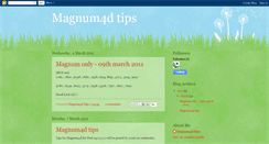 Desktop Screenshot of magnum4dtips.blogspot.com