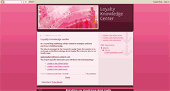 Desktop Screenshot of loyaltyconference.blogspot.com