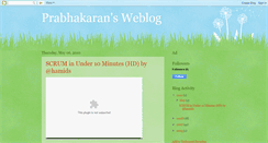 Desktop Screenshot of prabhaakaran.blogspot.com