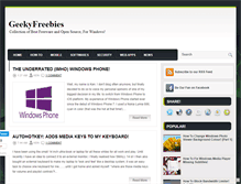 Tablet Screenshot of geekyfreebies.blogspot.com