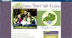 Desktop Screenshot of nowthatweknow.blogspot.com