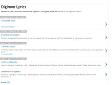 Tablet Screenshot of digimonlyrics.blogspot.com