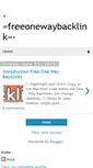 Mobile Screenshot of free-onewaybacklink.blogspot.com