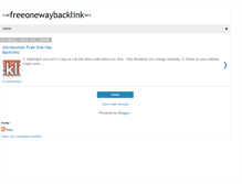 Tablet Screenshot of free-onewaybacklink.blogspot.com