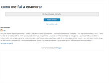 Tablet Screenshot of comomefuiaenamorar.blogspot.com