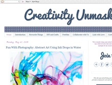 Tablet Screenshot of creativityunmasked.blogspot.com