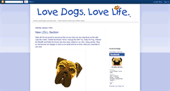 Desktop Screenshot of lovedogslovelife.blogspot.com