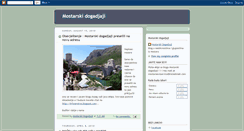 Desktop Screenshot of mostarskidogadjaji.blogspot.com