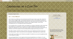 Desktop Screenshot of confessionsofaclaypot.blogspot.com