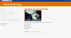 Desktop Screenshot of mixed-breed-dog.blogspot.com