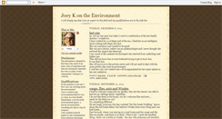 Desktop Screenshot of joeykenvironmental.blogspot.com