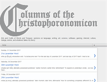 Tablet Screenshot of christophoronomicon.blogspot.com