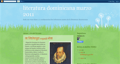 Desktop Screenshot of literaturadominicanamarzo2011.blogspot.com