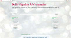 Desktop Screenshot of dailynigerianjobvacancies.blogspot.com