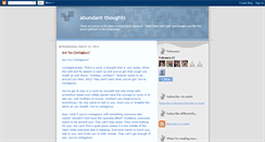 Desktop Screenshot of abundantthoughts.blogspot.com