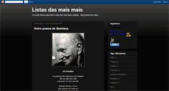 Desktop Screenshot of listadasmaismais.blogspot.com