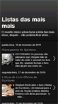 Mobile Screenshot of listadasmaismais.blogspot.com
