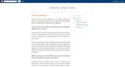 Desktop Screenshot of pinoyjobtips.blogspot.com