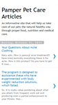 Mobile Screenshot of pamperpetcare.blogspot.com