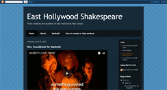 Desktop Screenshot of easthollywoodshakespeare.blogspot.com