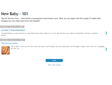 Tablet Screenshot of newbaby101.blogspot.com