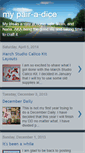 Mobile Screenshot of mypair-a-dice.blogspot.com