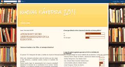 Desktop Screenshot of nuevascatedras2011.blogspot.com